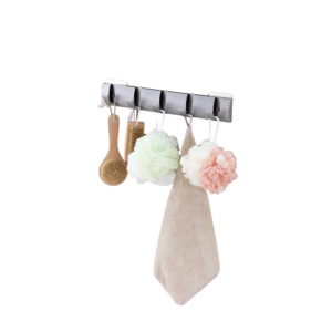 Set de ganchos en aluminio para baño COMBA