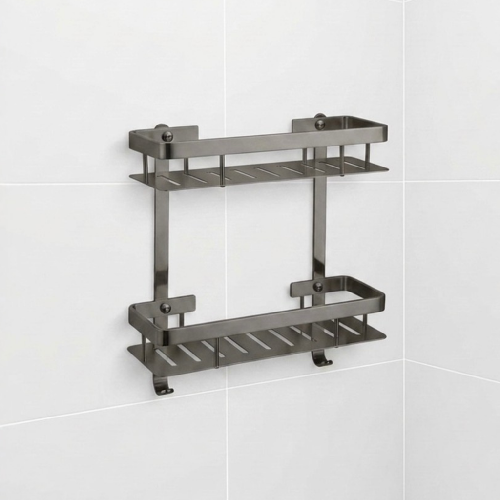 Estantería doble de aluminio para baño - COMBA