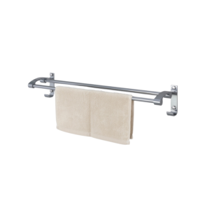 Toallero de aluminio de barra doble con ganchos COMBA