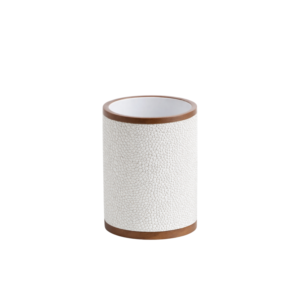 Vaso de poliresina blanco acabado pintado COMBA